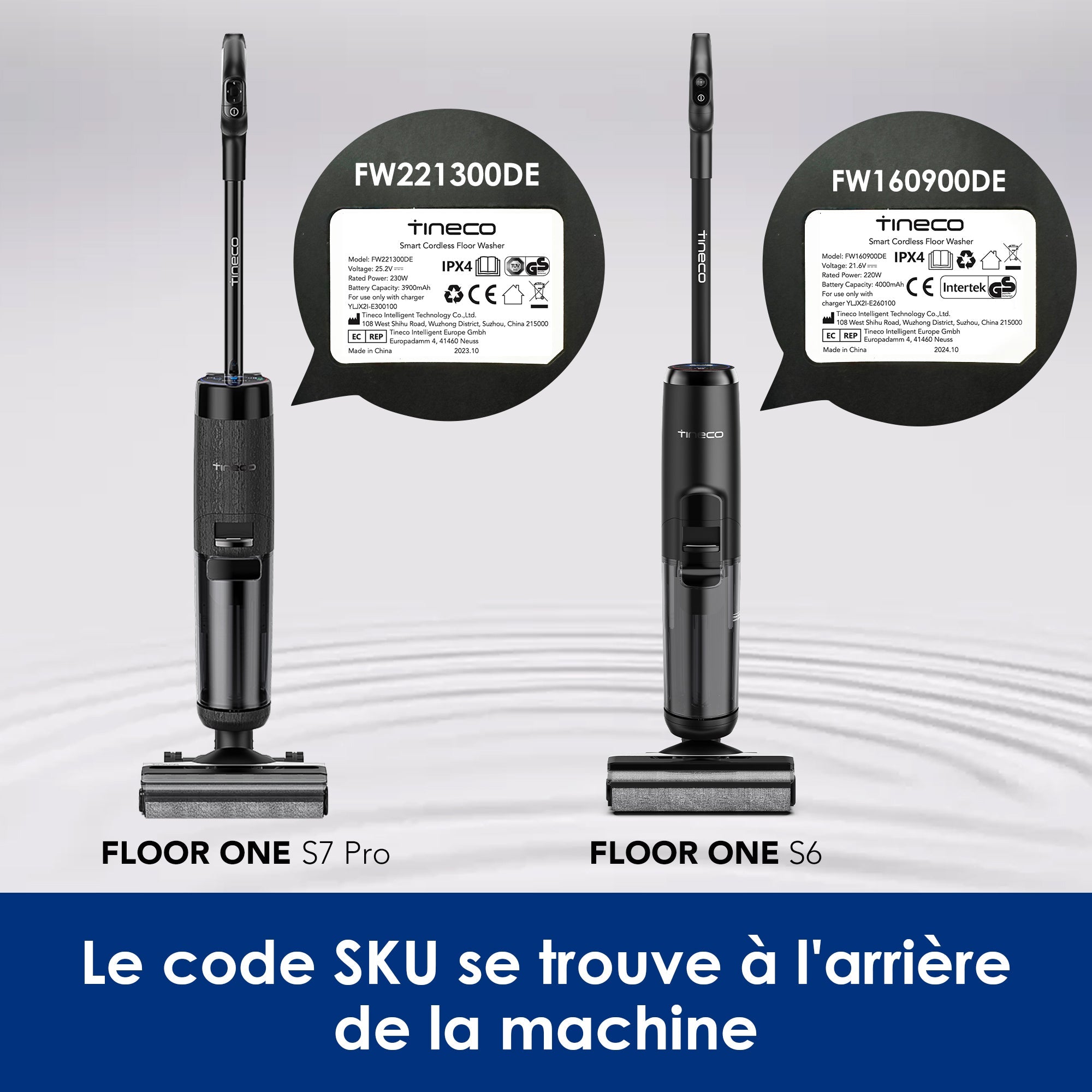 Kit d'accessoires Tineco FLOOR ONE S7 PRO pour aspirateur sec/humide intelligent